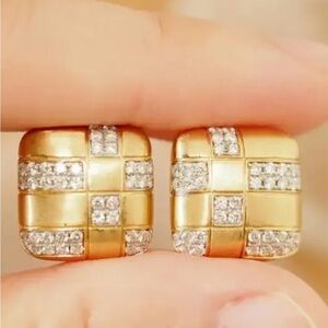 Elegant Gold and Silver Women's Earrings